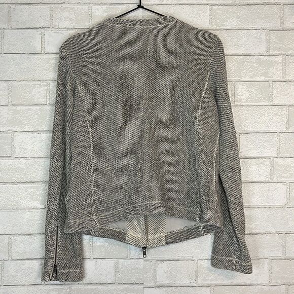 Eileen Fisher Twisted Terry Moto Jacket Gray XS - Picture 6 of 9